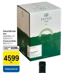 Tesco FEIND BIRTOK BOR ajánlat