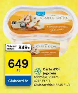Tesco CARTE D'OR Jégkrém ajánlat