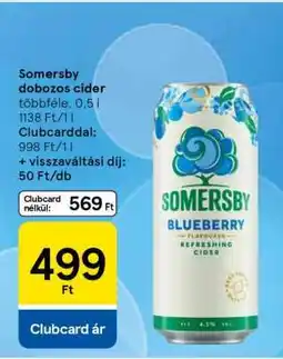 Tesco Somersby dobozos cider ajánlat
