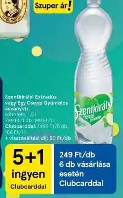 Tesco Szentkirályi extradús vagy egy csepp gyümölcs ásványvíz ajánlat