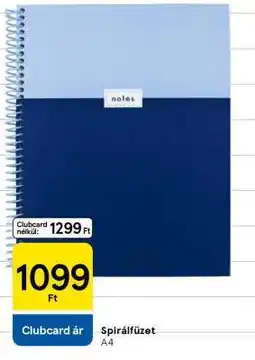 Tesco Spirálfüzet ajánlat