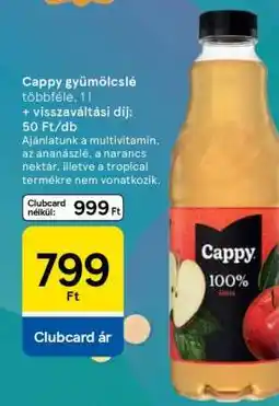 Tesco Cappy gyümölcslé ajánlat