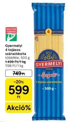 Tesco Gyermelyi 4 tojásos száraztészta ajánlat