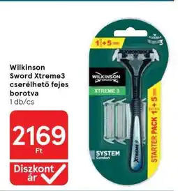 Tesco Wilkinson Sword Xtreme3 cserélhető fejes borotva ajánlat
