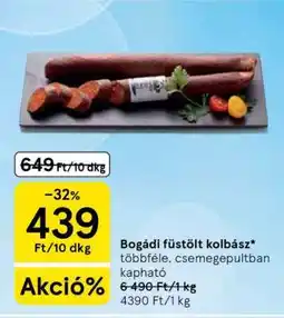 Tesco Bogádi Füstölt Kolbász ajánlat