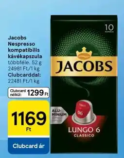Tesco Jacobs Nespresso Kompatibilis Kávékapszula ajánlat