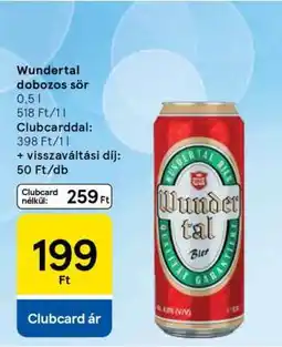 Tesco Wundertal dobozos sör ajánlat
