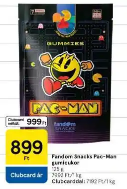 Tesco Fandom Snacks Pac-Man gumicukor ajánlat