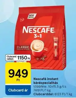 Tesco Nescafé instant kávéspecialitás ajánlat