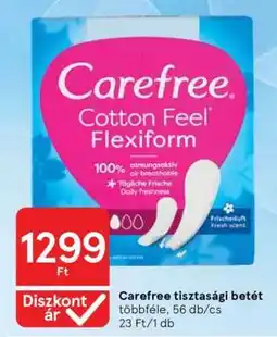 Tesco CAREFREE Tisztasági betét ajánlat