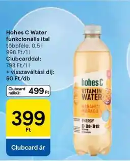 Tesco Hohes C Water funkcionális ital ajánlat