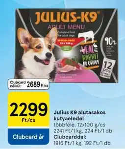 Tesco Julius-K9 alutasakos kutyaeledel ajánlat