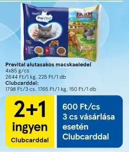 Tesco PREVITAL Alutasakos macskaeledel ajánlat