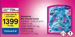 Tesco Domestos WC-frissítő blokk ajánlat