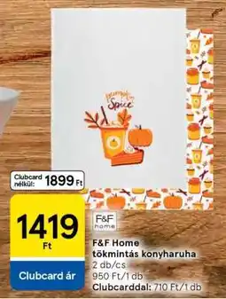 Tesco F&F Home tökmintás konyharuha ajánlat