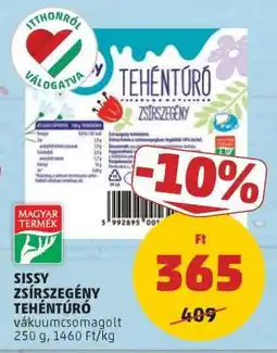 PENNY Sissy Zsírszegény Tehéntúró ajánlat
