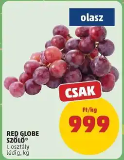 PENNY RED GLOBE SZŐLŐ ajánlat