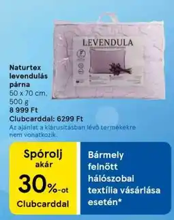 Tesco Naturtex levendulás párna ajánlat
