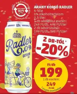 PENNY ARANY KORSÓ RADLER ajánlat
