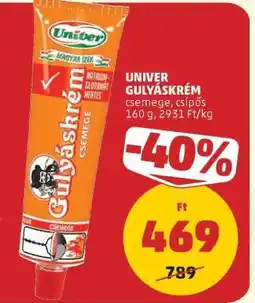PENNY UNIVER Gulyáskrém ajánlat