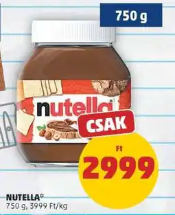 PENNY Nutella ajánlat