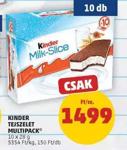 PENNY Kinder tejszelet multipack ajánlat