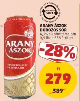 PENNY Arany Ászok Dobozos Sör ajánlat