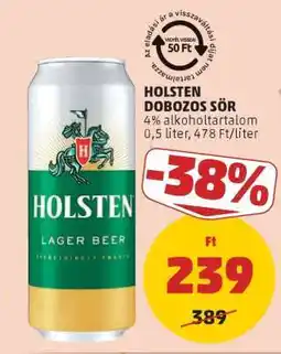 PENNY Holsten Dobozos Sör ajánlat
