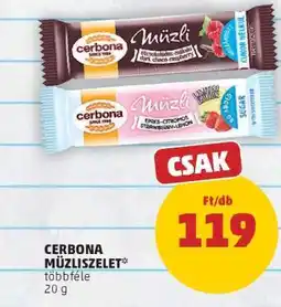PENNY CERBONA Müzliszelet ajánlat