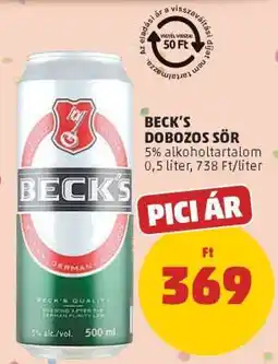 PENNY BECK'S DOBOZOS SÖR ajánlat