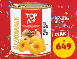 PENNY TOP FRUITS Őszibarack Befőtt ajánlat