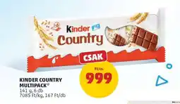 PENNY Kinder Country multipack ajánlat