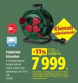 Lidl PARKSIDE Kábeldob ajánlat