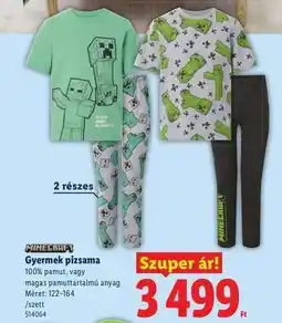 Lidl Gyermek pizsama ajánlat