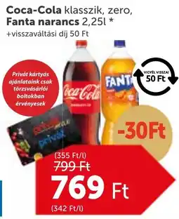 PRIVÁT Coca-Cola klasszik, Fanta narancs ajánlat