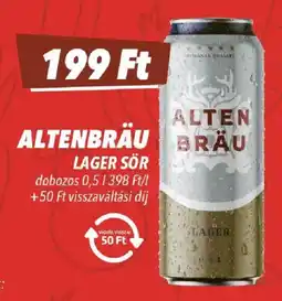 CBA Altenbräu lager sör ajánlat