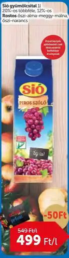 PRIVÁT Sió gyümölcsital ajánlat