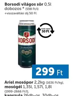 PRIVÁT Borsodi világos sör ajánlat