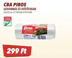 CBA Cba piros uzsonnás és hűtőtasak ajánlat