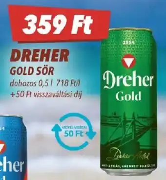 CBA Dreher gold sör ajánlat
