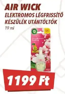 CBA air wick elektromos légfrissítő készülék utántöltők ajánlat