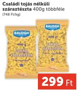 PRIVÁT Családi tojás nélküli száraztészta ajánlat