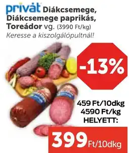 PRIVÁT Privát diákcsemegé ajánlat