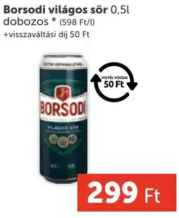 PRIVÁT Borsodi világos sör ajánlat