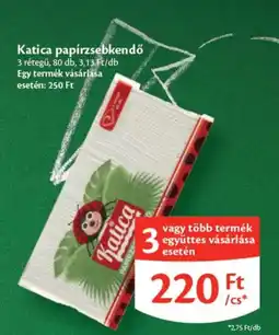 EcoFamily Katica papírzsebkendő ajánlat