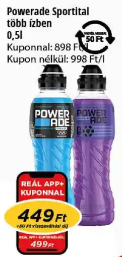 Real Powerade sportital ajánlat