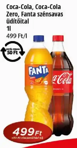 Real Coca-Cola, coca-cola zero, fanta szénsavas üdítőital ajánlat