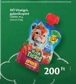 EcoFamily Sió Vitatigris gyümölcspüré ajánlat