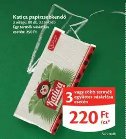 EcoFamily Katica papírzsebkendő ajánlat