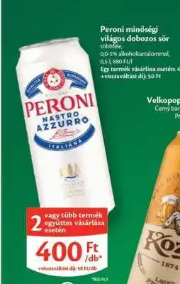EcoFamily Peroni minőségi világos dobozos sör ajánlat